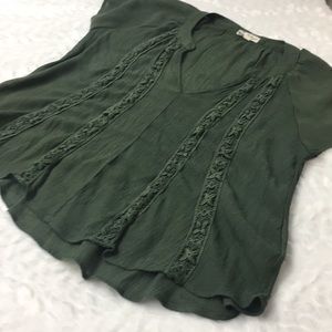 Forest Green Boho Top